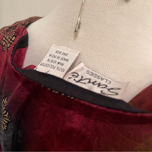 Jewel toned Caftan Tunic Gown OSFM FREE SIZE - Next Best Thing to Being Naked! - Picture 6 of 6